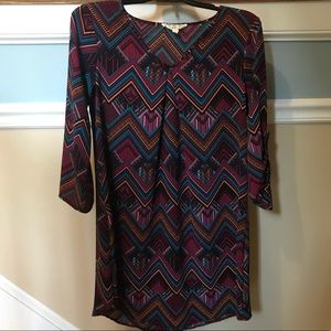 Tribal Print Shift Dress